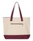 Q-Tees Heavy Canvas Zippered Tote Bag Large Reusable Travel Shopping Carryall
